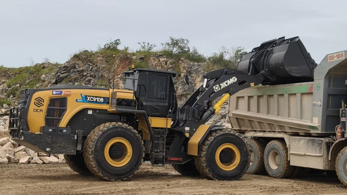 徐工XC9108-EV纯电动装载机助力海外石材矿山绿色高效运营